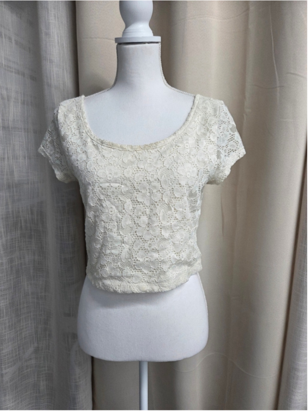 Mossimo Supply Co. Scoop Neck Crop Coquette Fairy Grunge Cottagecore Size L